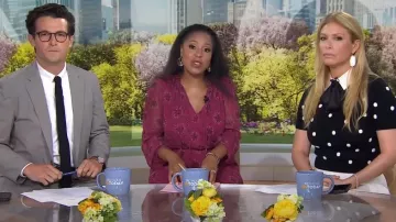 Ba&Sh Gizel Dress worn by Sheinelle Jones as seen in Today on 26 July 2022