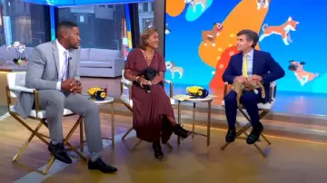 A.L.C. Nina Ruched Beaded Maxi Robe portée par Robin Roberts vue dans Good Morning America Weekend le 01 août 2022