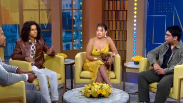 Olivia von Halle Bibi Silk Midi Slip Dress usado por Paulina Jewel Alexis como se ve en Good Morning America Weekend el 01 de agosto de 2022