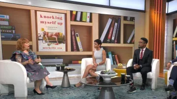 Ganni Structured Jacquard Dress worn by Michelle Tea as seen in CBS Mornings on 03 August 2022