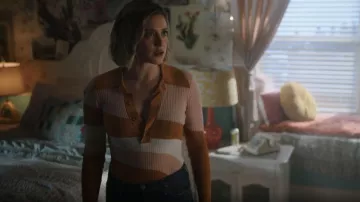 Dodo Bar Or Striped polo shirt bodysuit worn by Betty Cooper (Lili Reinhart) as seen in Riverdale (S06E22)
