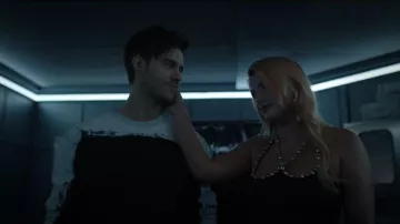 Area Crystal Heart Halter Dress worn by Marci(Bella Thorne) as seen in American Horror Stories (S02E03)