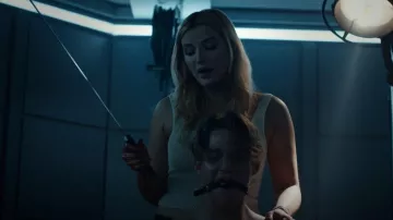 Babaton Sculpt Knit Squareneck Tank worn by Marci (Bella Thorne) as seen in American Horror Stories (S02E03)