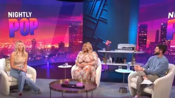 Nina Parker Trendy Plus Size 2-Pc Dress and Shorts Set worn by Nina Parker as seen in E! News  Nightly Pop on 04 August 2022