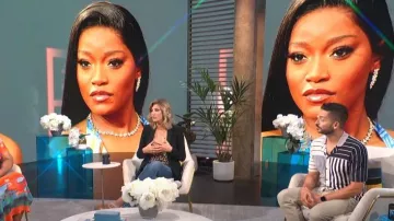 Reiss Orso Chemise rayée décontractée en lin-blend portée par Jai Rodriguez comme on le voit dans E! News Daily Pop le 04 août 2022