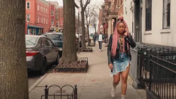 Topshop Cutout Mesh Top worn by Phoebe Robinson as seen in Everything's Trash (S01E01)