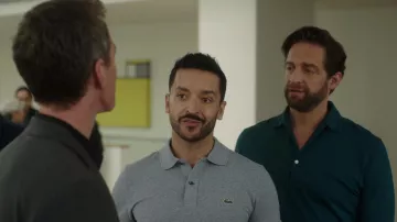 Lacoste Polo Shirt in grey worn by Jonathan #2 (Jai Rodriguez) as seen in Uncoupled TV series (Season 1 Episode 1)