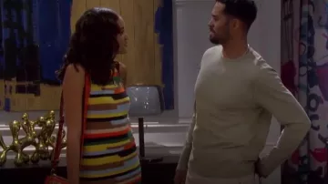 Alice + Olivia Jenner Robe en tricot rayé portée par Lani Price Grant (Sal Stowers) vue dans Days of Our Lives: Beyond Salem (S01E01)