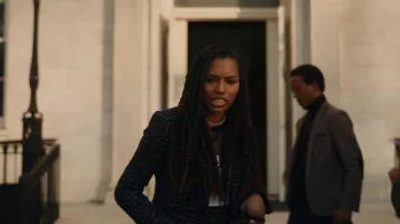 Veronica Beard Cooke Tweed Dickey Jacket worn by Monet de Haan (Savannah Lee Smith) as seen in Gossip Girl (S01E01)