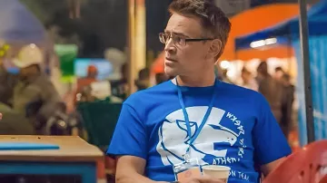 British Spartathlon Team T-Shirt in blue worn by John Volanthen (Colin Farrell) in Thirteen Lives movie