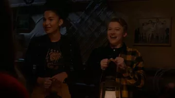 Re/Done Can Can Classic Graphic Tee worn by Gina (Sofia Wylie) as seen in High School Musical: The Musical: The Series (S02E05)