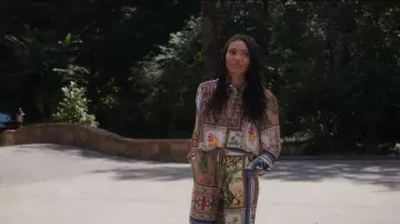 Farm Rio Mixed Scarf Pants worn by Talia(Aubin Wise) as seen in First Kill (S01E05)