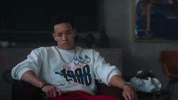 Vintage 1988 USA South Korea Olympics Sweatshirt worn by Apollo Burns(Dominic Goodman) as seen in First Kill (S01E06)