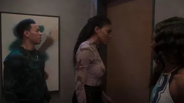 Saint Laurent Archive Logo Tie Dye Crew Sweatshirt worn by Appolo(Dominic Goodman) as seen in First Kill (S01E08)
