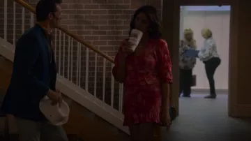 Loveshackfancy Evan Dress worn by Sophie Devereaux (Gina Bellman) as seen in Leverage: Redemption (S01E03)