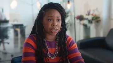 Zara Ba­sic Rib Sweater worn by Malika (Toccarra Cash) as seen in Everything's Trash (S01E05)