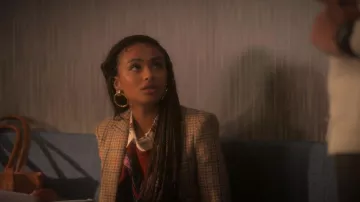 Elie Elie Tahari Peak Collar Lined Jacket worn by Kiela (Daniella Perkins) as seen in grown-ish (S05E04)