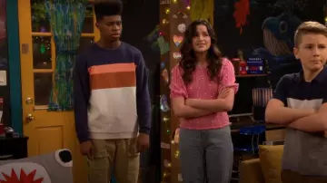 Marine L ayer Striped Sweater worn by Munchy (Isaiah Crews) as seen in Side Hustle (S02E21)