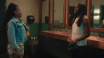 Theory Poly­ester Blouse worn by Jessie (Nneka Okafor) as seen in Everything's Trash (S01E06)