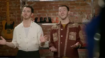 Bode Squiggle Work Shirt worn by Frankie Jonas as seen in Claim to Fame (S01E04)