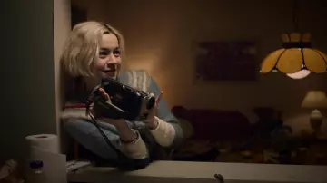 Vintage Mohair Cardigan worn by Anabelle (Julia Chan) as seen in Archive 81 TV series outfits (Season 1 Episode 2)