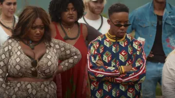Gucci Synthetic GG Wallpaper Technical Jersey Jacket worn by Solomon as seen in Snowflake Mountain (S01E01)