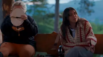 Zara Open Knit Jack­et worn by Devon as seen in Snowflake Mountain (S01E01)