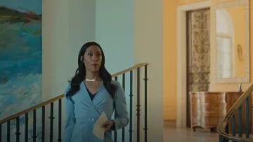 Tahari ASL Asymmetrical Belted Jacket worn by Sofia (Mj Rodriguez) as seen in Loot (S01E10)