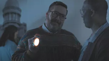 Zara Jacquard Sweater worn by Howard Morris (Michael Cyril Creighton) as seen in Only Murders in the Building (S02E08)