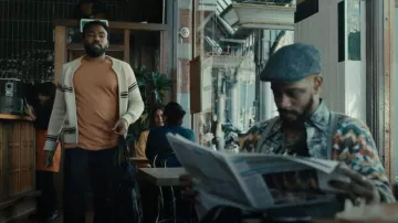 Bode Beige Nuts Cardigan worn by Earnest 'Earn' Marks (Donald Glover) as seen in Atlanta (S03E08)
