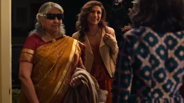 Anthropologie Asymmetrical Midi Skirt worn by Rhyah (Sarayu Rao) as seen in Never Have I Ever (S03E02)