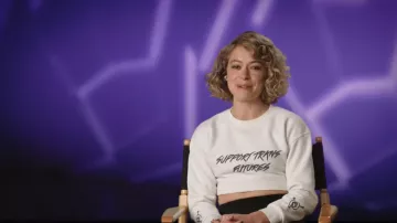 Support Trans Futures Pullover Sweatshirt of Jennifer Walters (Tatiana Maslany) in She-Hulk: Attorney at Law (S01)