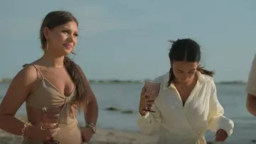 Na-kd Twist Mi­di Dress worn by Solomon Avery as seen in Forever Summer: Hamptons (S01E08)