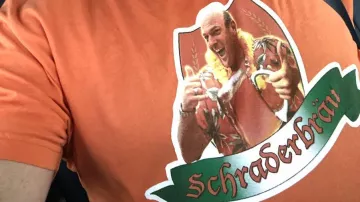 Schraderbrau Shirt worn by Dean Norris as seen in Talking Bad TV show on AMC