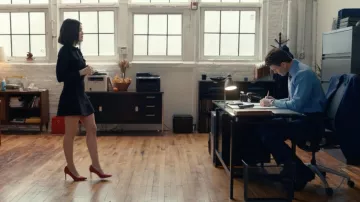 Joostricot Knit Fitted Black Dress worn by Lucy Hutton (Lucy Hale) as seen in The Hating Game