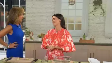 Farm Rio Neon Jungle Blusa bordada usada por Katie Lee como se ve en Today el 18 de agosto de 2022