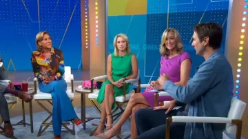 Reiss Layla Madison Update Midi Dress usado por Amy Robach como se ve en Good Morning America el 18 de agosto de 2022
