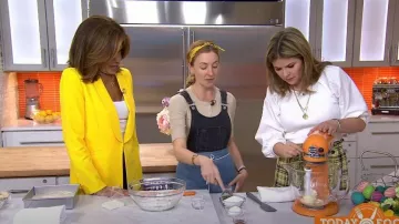 Derek Lam 10 Crosby Milly Custom Yarn-Dyed Plaid Maxi Skirt worn by Jenna Bush Hager as seen in Today on August 22,2022