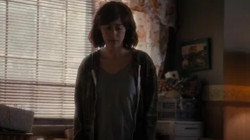 Alternative Apparel Camo Zip-Up Hoodie worn by Poppy White (Adina Verson) as seen in Only Murders in the Building (S02E10)