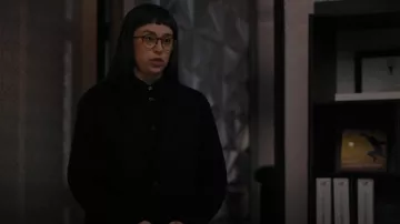 Equipment Signature Slim-Fit Silk Shirt worn by Poppy White (Adina Verson) as seen in Only Murders in the Building (S02E10)