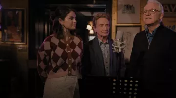 Jennifer Fisher Law Gold-Plated Hoop Earrings worn by Mabel Mora (Selena Gomez) as seen in Only Murders in the Building (S02E10)