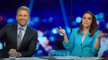 Forever New Jayda Blazer porté par Georgie Tunny dans The Project le 21 août 2022