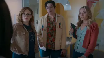 Paige Pepper Blouse worn by Claire Badgely (Seri DeYoung) as seen in Good Trouble (S04E16)