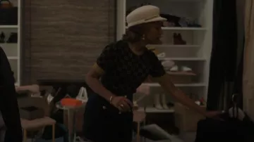 Pull Gucci Metallic Intarsia Cotton Blend porté par Monet de Haan (Savannah Lee Smith) vu dans Gossip Girl (S01E12)