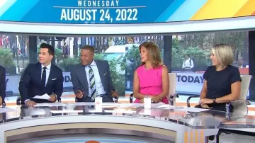 Halogen Sleeveless Peplum Sweater worn by Hoda Kotb as seen in Today on August 24,2022