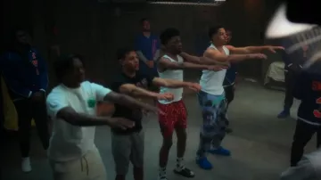 Crocs Blue Classic Clogs worn by Andre Johnson, Jr. (Marcus Scribner) as seen in grown-ish (S05E06)