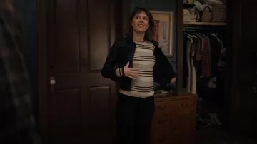 Frame Striped Wool Blend Sweater worn by Kristen Bouchard (Katja Herbers) as seen in Evil (S02E08)