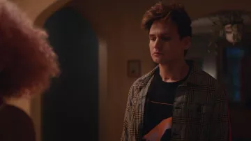 Scotch & Soda Checkered Trucker Jacket worn by Michael (Moses Storm) as seen in Everything's Trash (S01E07)