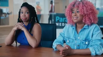 Reiss Lily Rib-Knit Halter Top worn by Malika(Toccarra Cash) as seen in Everything's Trash (S01E08)