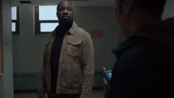 John Varvatos Travis Suede Jacket worn by David Acosta (Mike Colter) as seen in Evil (S02E13)